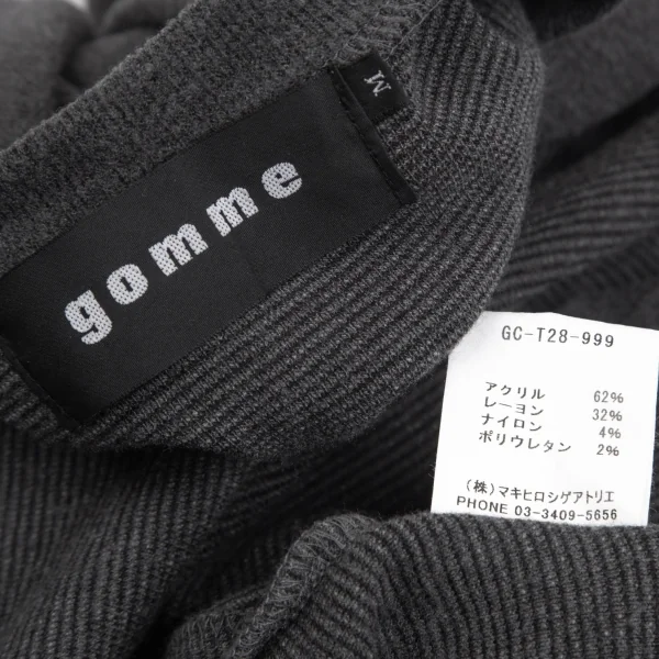 ゴムgomme フロント切替デザインカットソー グレーM K-102020_014