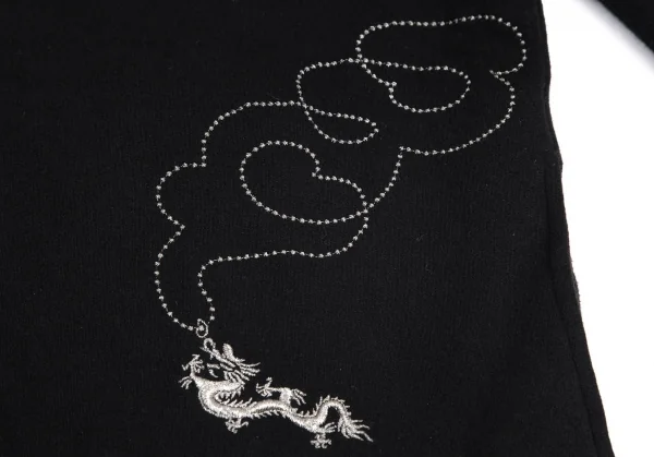 ヴィヴィアンタムVIVIENNETAM ドラゴン刺繍ジップアップジャケット 黒0 K-102027_010