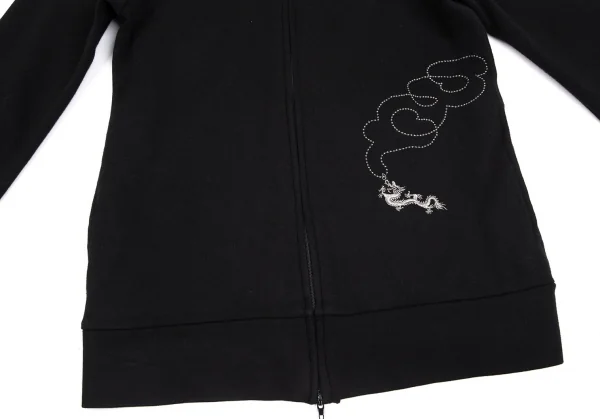 ヴィヴィアンタムVIVIENNETAM ドラゴン刺繍ジップアップジャケット 黒0 K-102027_009