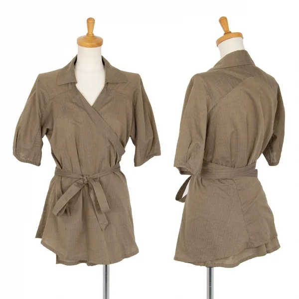 ドリスヴァンノッテンDRIES VAN NOTEN コットンカシュクールシャツ カーキ36 K-102031_001