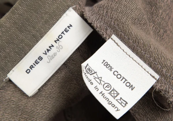 ドリスヴァンノッテンDRIES VAN NOTEN コットンカシュクールシャツ カーキ36 K-102031_014