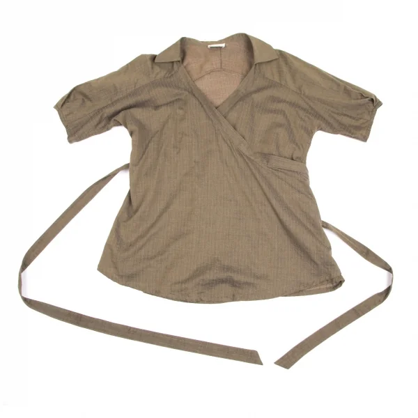 ドリスヴァンノッテンDRIES VAN NOTEN コットンカシュクールシャツ カーキ36 K-102031_002