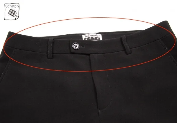 イッセイミヤケ フェットISSEY MIYAKE FETE ポリワイドストレートパンツ 黒3 K-102037_003