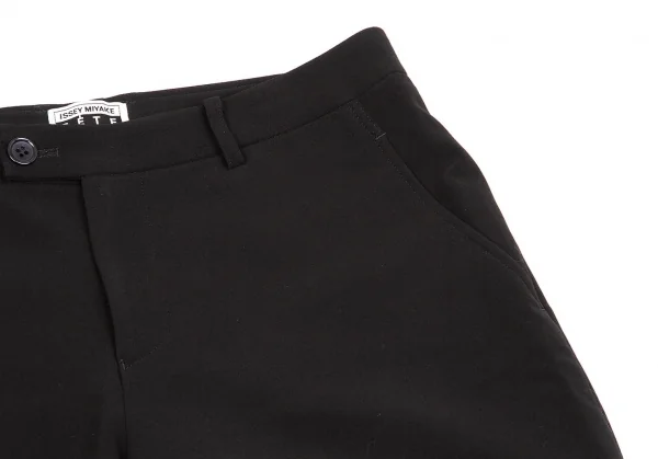 イッセイミヤケ フェットISSEY MIYAKE FETE ポリワイドストレートパンツ 黒3 K-102037_004