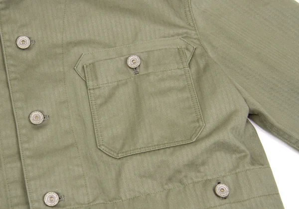 新品!コムデギャルソン オムCOMME des GARCONS HOMME コーデュロイパッチ衿ヘリンボーン柄カバーオール カーキXS K-102039_004