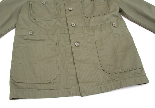 新品!コムデギャルソン オムCOMME des GARCONS HOMME コーデュロイパッチ衿ヘリンボーン柄カバーオール カーキXS K-102039_007