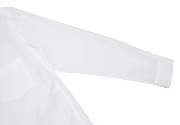 ワイズフォーメンY's for men コットンストライプテープボタンデザインシャツ 白3 K-102048_004