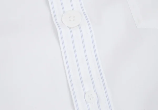 ワイズフォーメンY's for men コットンストライプテープボタンデザインシャツ 白3 K-102048_008