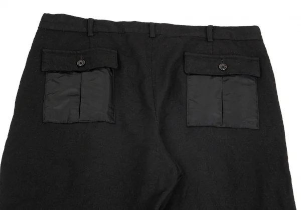 ワイズフォーメンY's for men ウールポケットパイピングワイドパンツ 黒4 K-102059_002