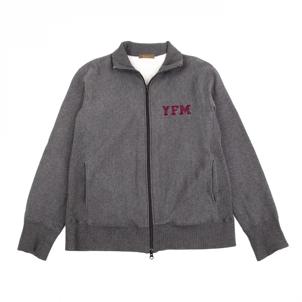Y's for men Logo Embroidery Double Zip Sweat shirt Grey 3 K-102062_001