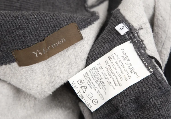 Y's for men Logo Embroidery Double Zip Sweat shirt K-102062_015