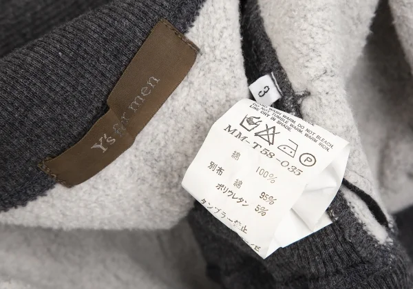 Y's for men Logo Embroidery Double Zip Sweat shirt K-102062_016