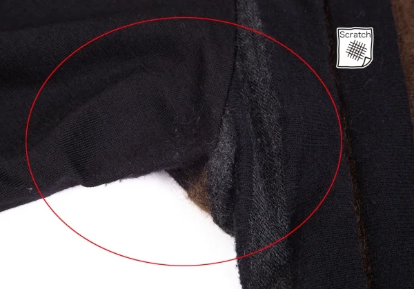 ワイズフォーメンY's for men モヘヤ混ダブルフェイスストライプニットセーター 紺茶グレー3 K-102064_011