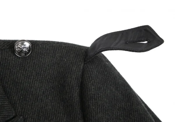 バーバリー ブラックレーベルBURBERRY BACK ABE ウール裏チェックナポレオンジャケット カーキL K-102072_003