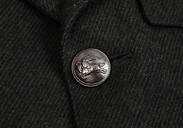 バーバリー ブラックレーベルBURBERRY BACK ABE ウール裏チェックナポレオンジャケット カーキL K-102072_008