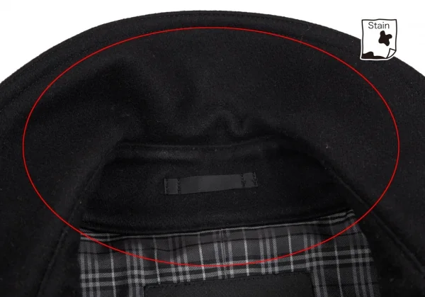 バーバリー ブラックレーベルBURBERRY BACK ABE 裏チェックウールナポレオンコート 黒L K-102073_004