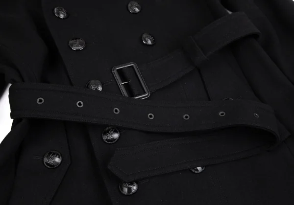 バーバリー ブラックレーベルBURBERRY BACK ABE 裏チェックウールナポレオンコート 黒L K-102073_007