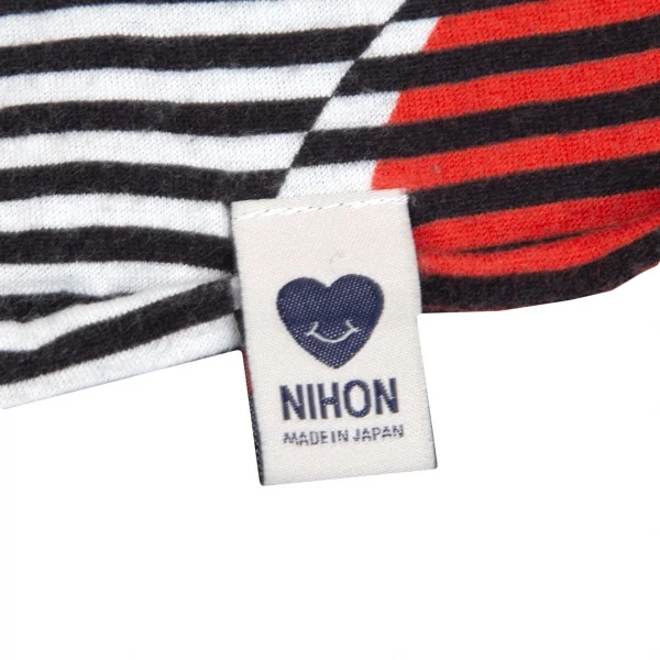 ポールスミス Paul Smith マルチドットプリントボーダーカットソー 白黒マルチM K-102077_012