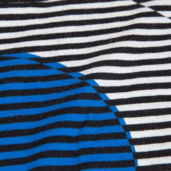 ポールスミス Paul Smith マルチドットプリントボーダーカットソー 白黒マルチM K-102077_014