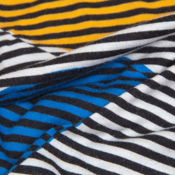 ポールスミス Paul Smith マルチドットプリントボーダーカットソー 白黒マルチM K-102077_015