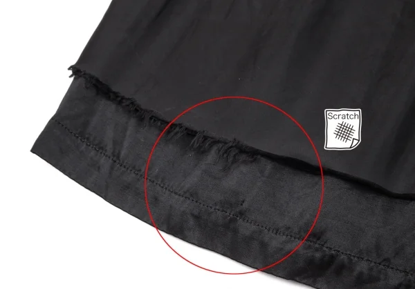 トリココムデギャルソンtricot COMME des GARCONS製品染めレーヨンサテン裾裁ち切り貼り付けノースリーブワンピース 黒M K-102122_009