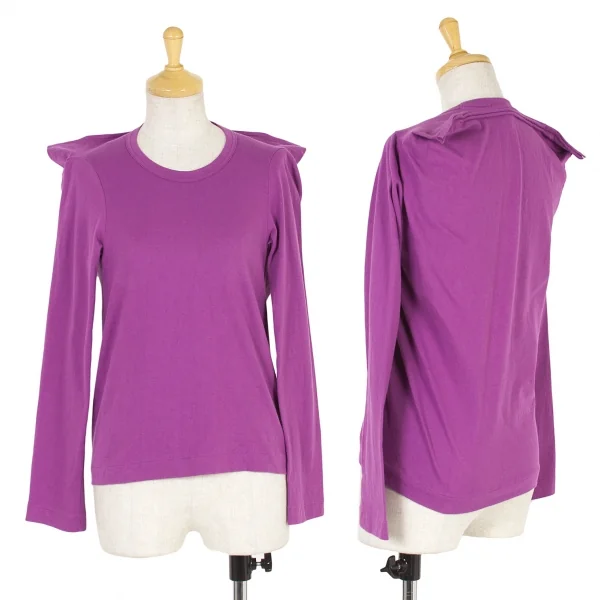 コムデギャルソンCOMME des GARCONS スクエアデザインカットソー 紫SS K-102141_001