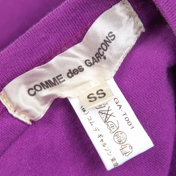 コムデギャルソンCOMME des GARCONS スクエアデザインカットソー 紫SS K-102141_012