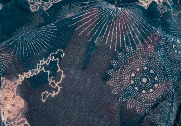 ジャンポールゴルチエJean Paul GAULTIER フラワーフリルパワーネットキャミソール 青白40 K-102144_010