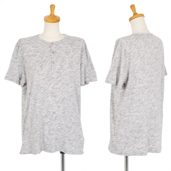 セオリーTheory メランジヘンリーネックTシャツ グレーXL K-102156_001