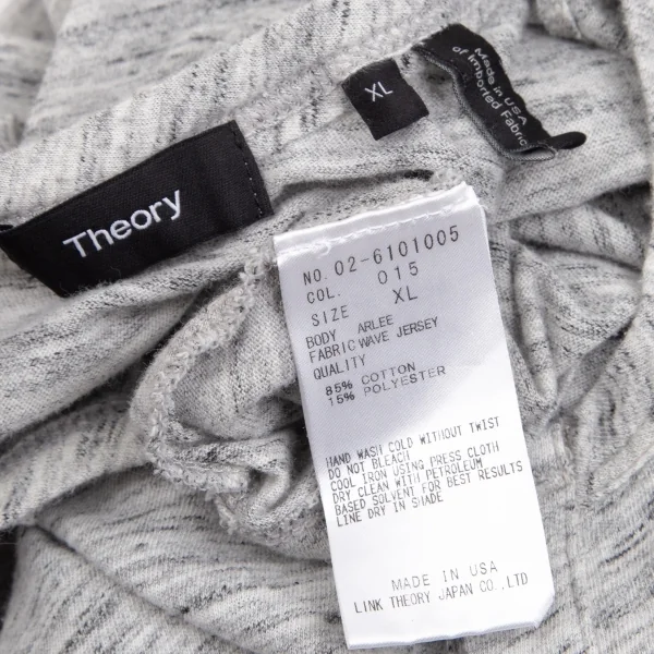 セオリーTheory メランジヘンリーネックTシャツ グレーXL K-102156_012