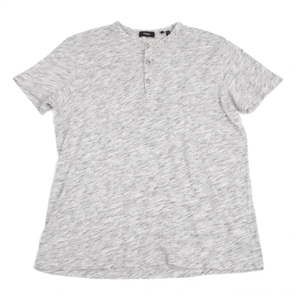 セオリーTheory メランジヘンリーネックTシャツ グレーXL K-102156_002