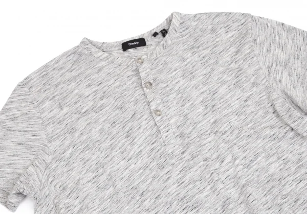 セオリーTheory メランジヘンリーネックTシャツ グレーXL K-102156_003