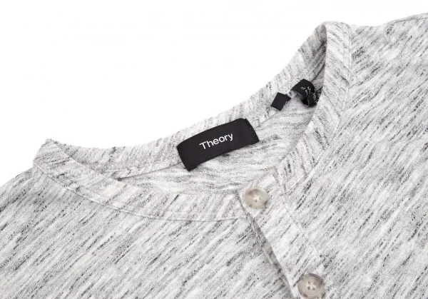 セオリーTheory メランジヘンリーネックTシャツ グレーXL K-102156_004