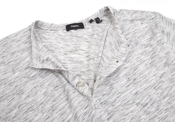セオリーTheory メランジヘンリーネックTシャツ グレーXL K-102156_006