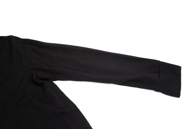 トリココムデギャルソンtricot COMME des GARCONS スタッズストール着脱ラウンドカラーウールシャツ 黒M位 K-102167_006