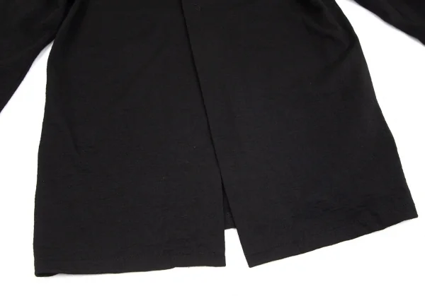 トリココムデギャルソンtricot COMME des GARCONS スタッズストール着脱ラウンドカラーウールシャツ 黒M位 K-102167_008