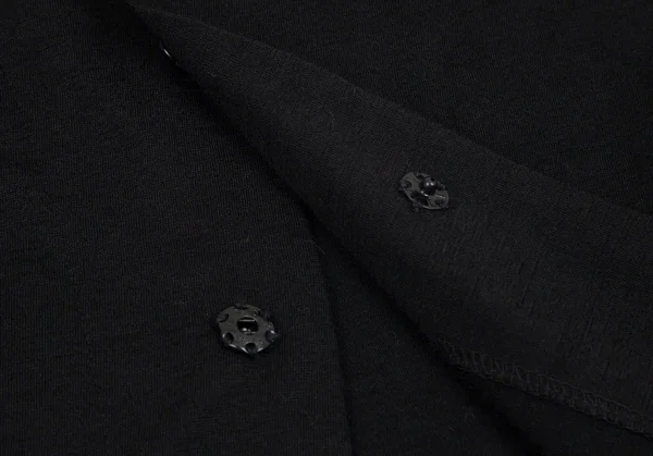 トリココムデギャルソンtricot COMME des GARCONS スタッズストール着脱ラウンドカラーウールシャツ 黒M位 K-102167_009