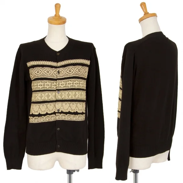 tricot COMME des GARCONS Front Tape Cardigan Black,Gold S-M