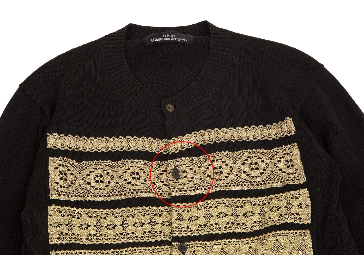 2006 tricot Comme des Garçons cardigan COMME DES GARCONS PLAY DOUBLE HEART CARDIGAN BROWN – BLENDS