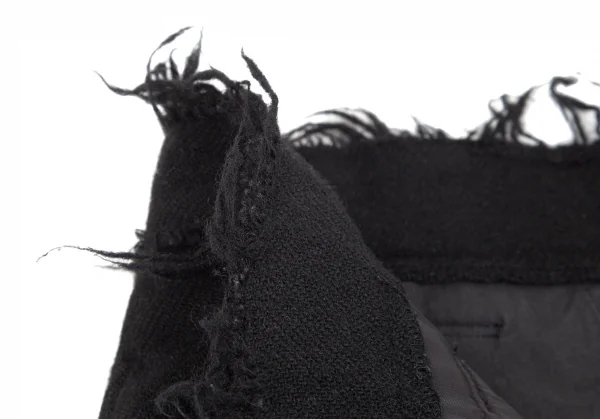 トリココムデギャルソンtricot COMME des GARCONSウエストダブルベルトコサージュ縮絨ワイドパンツ 黒M K-102174_006