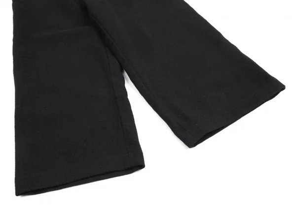 トリココムデギャルソンtricot COMME des GARCONSウエストダブルベルトコサージュ縮絨ワイドパンツ 黒M K-102174_009