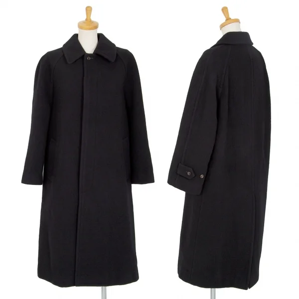 トリココムデギャルソンtricot COMME des GARCONS メルトンウールステンカラーロングコート 濃紺M位 K-102183_001