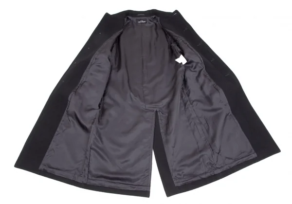 トリココムデギャルソンtricot COMME des GARCONS メルトンウールステンカラーロングコート 濃紺M位 K-102183_011