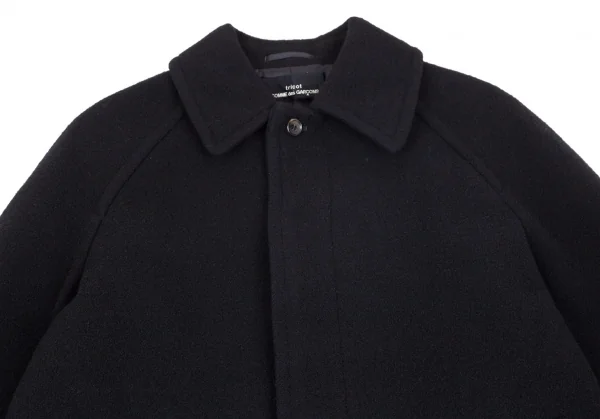 トリココムデギャルソンtricot COMME des GARCONS メルトンウールステンカラーロングコート 濃紺M位 K-102183_003