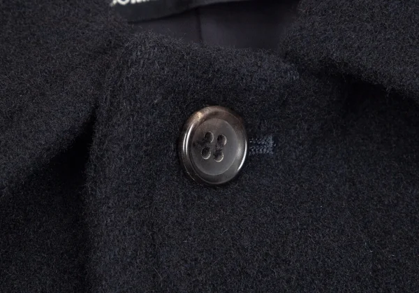 トリココムデギャルソンtricot COMME des GARCONS メルトンウールステンカラーロングコート 濃紺M位 K-102183_004