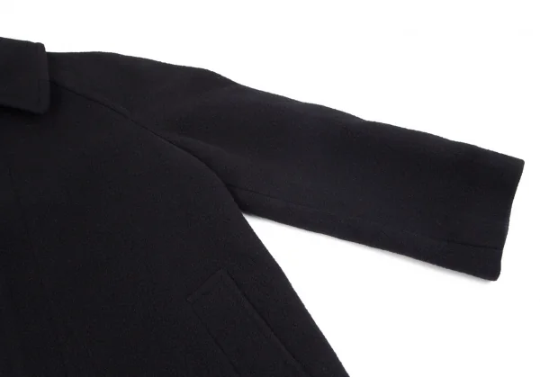 トリココムデギャルソンtricot COMME des GARCONS メルトンウールステンカラーロングコート 濃紺M位 K-102183_005