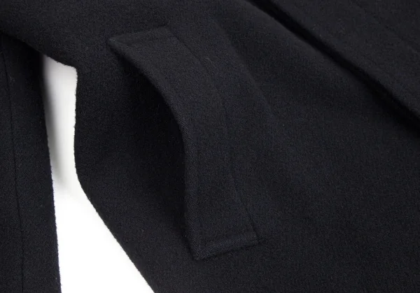 トリココムデギャルソンtricot COMME des GARCONS メルトンウールステンカラーロングコート 濃紺M位 K-102183_009