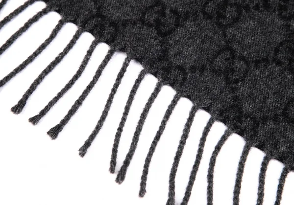 グッチGUCCI GG柄カシミヤストール 黒 K-102197_003