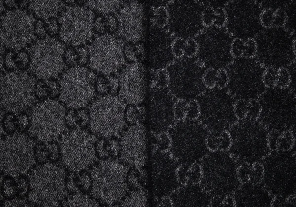 グッチGUCCI GG柄カシミヤストール 黒 K-102197_005