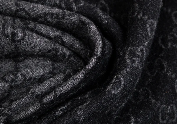 グッチGUCCI GG柄カシミヤストール 黒 K-102197_006